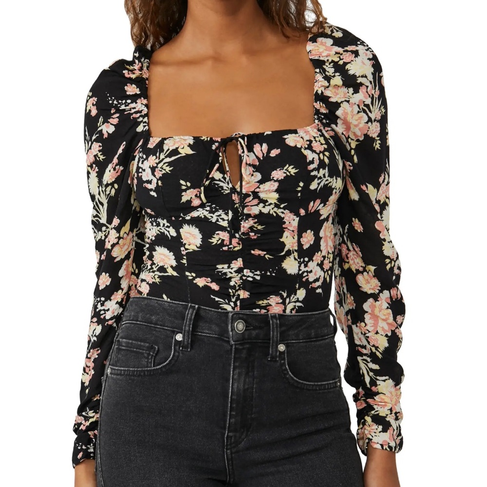 NWT free people crop long sleeve